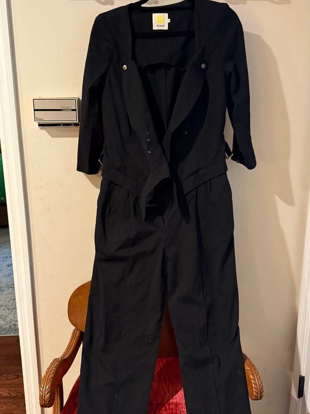 Black Blazer-Style Jumpsuit